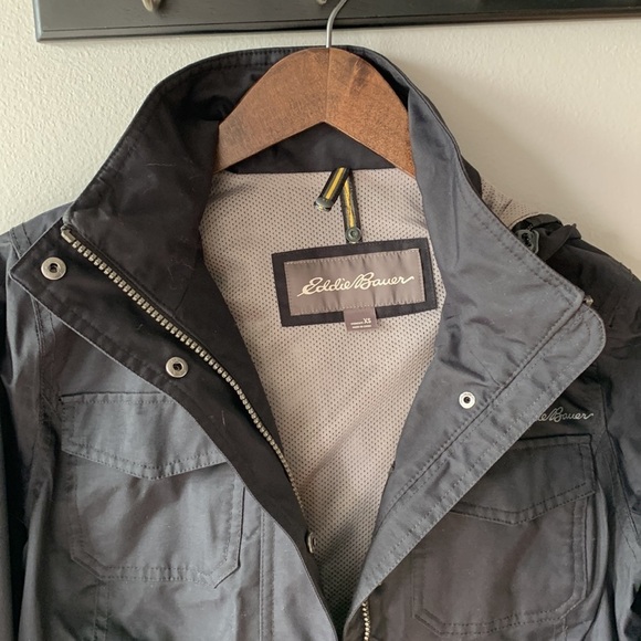 Eddie Bauer Charly Waterproof Utility Jacket XS Black Lined WeatherEdge Outdoor - Picture 3 of 16